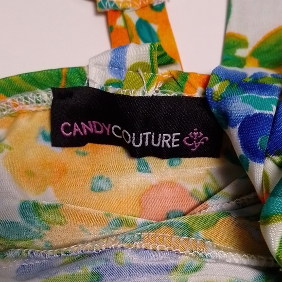 Summer spring colourful flowy floral tank racerback medium polyester - Picture 3 of 6